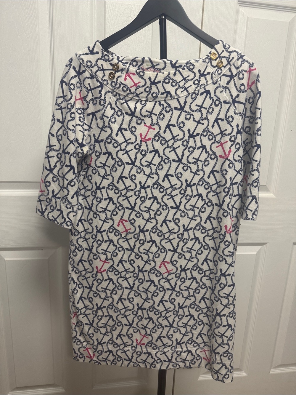 Lilly Pulitzer Ahoy Anchor Dress Sz Med